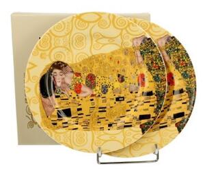 DESSZERT TÁNYÉR SZETT 2DB-OS 19CM KLIMT KISS EKRÜ