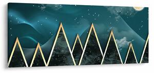 Kép - telihold az arany hegyek felett (120x50 cm)