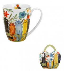 BÖGRE PORCELÁN 350ML 'GARDEN FELINES'