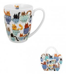 BÖGRE PORCELÁN 350ML 'TEACUP CATS'