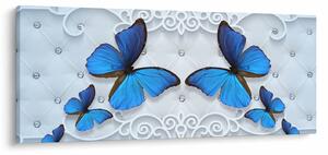 Kép - kék pillangók (120x50 cm)