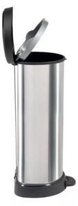 Curver fémhatású pedálos szemetes 40L 68x34,9x28,2 cm fém-fekete