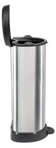 Curver fémhatású pedálos szemetes 40L 68x34,9x28,2 cm fém-fekete
