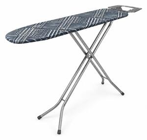 Eurogold Vasalóállvány sötétkék geometriai mintás huzattal 110x30 cm