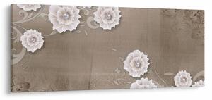 Kép - drapéria virágokkal (120x50 cm)