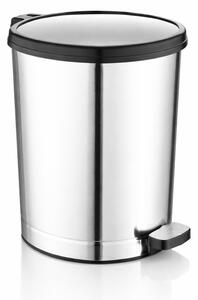 Metallic Pedálos szemetes kivehető betéttel 20 L 39x36x32 cm ezüst-fekete