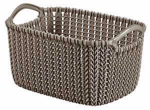 CURVER Knit szögletes tároló kosár 3 L XS 16,7x13,7x24,7 cm szürke