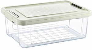 HOBBY LIFE Tároló átlátszó doboz szürke tetővel 6 L 23,1x35,1x10,9 cm