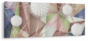 Kép - 3D absztrakció pasztell színekben (120x50 cm)