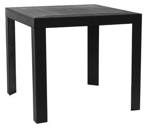 KING kerti asztal antracit rattan hatású 79x79x72 cm
