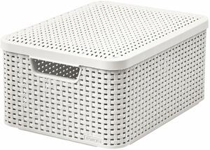 CURVER rattan kosár tetővel "M" méret 18 L 18,7x39,3x29,3 cm fehér