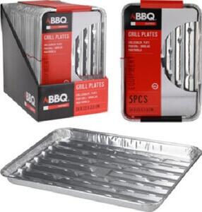 BBQ ALU. TÁLCA 5DB-OS 34X23X2,5CM