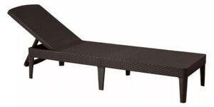 CURVER KETER Jaipur kerti nyugágy napozóágy barna műanyag rattan hatású 187x58x29 cm