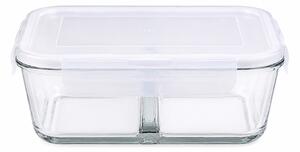 LAV osztott üveg ételtároló 1,1 L 6,5x15X20,5 cm