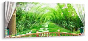 Kép - Trópusi kertre néző kilátás (120x50 cm)
