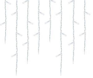 LED-es jégcsap fényfüggöny 2 méretben, hidegfehér-230 LED-del