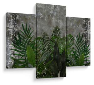 Kép - Betonfal növényekkel (90x60 cm)