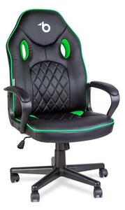 Gamer Szék - Ergonomikus - Fekete/Zöld - 71x53cm
