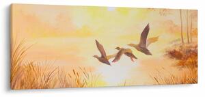 Kép - Daruk naplementekor (120x50 cm)