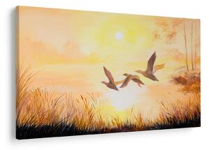 Kép - Daruk naplementekor (90x60 cm)