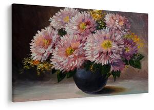 Kép - olajfestmény, virágok a vázában (90x60 cm)