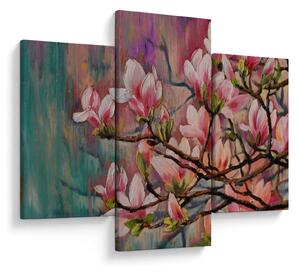 Kép - olajfestmény, virágzó Sakura (90x60 cm)
