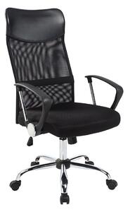 Ergonomikus irodai szék magasított háttámlával - fekete