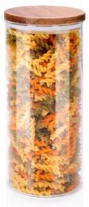TÁROLÓ ÜVEG AKÁC FEDŐVEL 9,5X9,5X21CM 1250ML ALPINA
