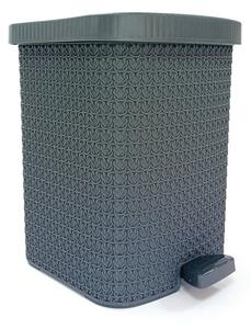 Szemetes pedálos kötött mintás 8L 8126