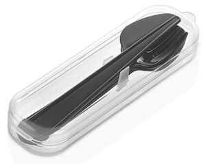 Evőeszköz szett műanyag tartóban L-00906