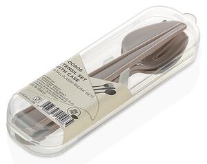 Evőeszköz szett műanyag tartóban L-00906