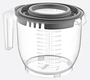 Habverő tál fröccsenésgátló tetővel 2,2L 10200