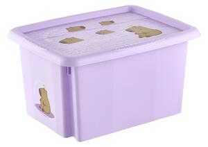Tárolódoboz tetővel 15L Kapibara lila 1224052533700