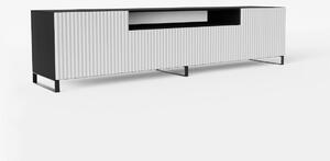 NOEMI TV asztal lábakkal, 200x42x41, fekete/fehér