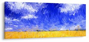 Kép - olajfestmény, arany mező (120x50 cm)