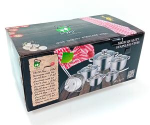 Edénykészlet 12 részes üveg fedővel Happy Cooking RS-1277