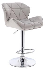 HR111W Acél modern velúr szék krómozott lábbal