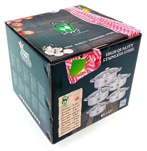 Edénykészlet 10 részes üveg fedővel Happy Cooking RS-1227