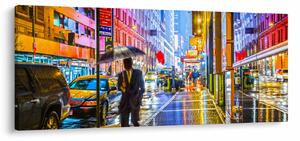Kép - Város neonfényben (120x50 cm)