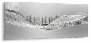 Kép - ezüst táj (120x50 cm)