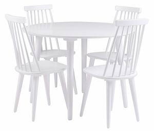 Lotte fehér kaucsukfa étkezőasztal, ⌀ 106 cm - Rowico