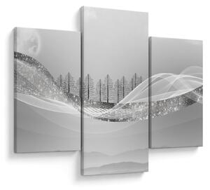 Kép - ezüst táj (90x60 cm)