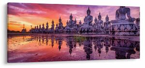 Kép - Buddhák naplementekor (120x50 cm)