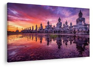Kép - Buddhák naplementekor (90x60 cm)