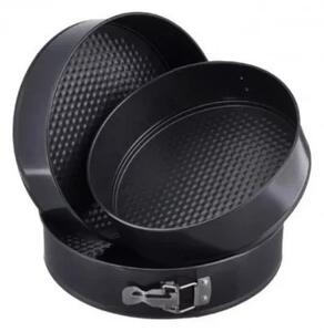 Tortaforma kör alakú csatos 3db Fekete (24-26-28cm) BM-335