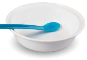 Salátás tálka műanyag 14cm fehér