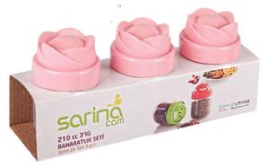 Fűszertartó szett 3db üveg 210ml S-197