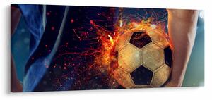 Kép - Futball-labda a tűzben (120x50 cm)