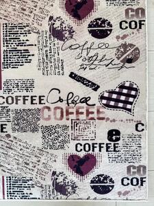 Konyhai szőnyeg csúszásgátlós 60x180cm Coffee Sziv 29080