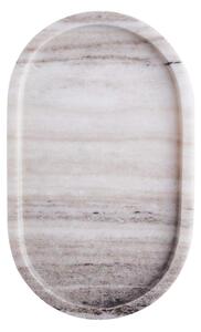 MARBLE ovális márvány tál, bézs 25 x 15cm